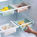 Adjustable Fridge Storage Basket Expandable Fridge Storage Rack Plastic Fridge Space Saver Food Organizer Tray Refrigerator Pull out Drawers