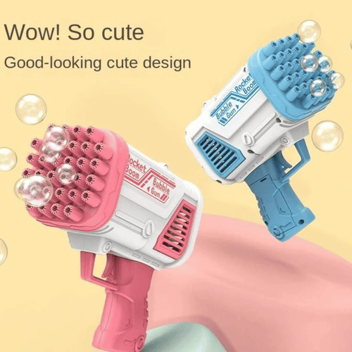 Automatic Bubble Gun Machine – Electric Bubble Blaster Toy with Multiple Holes, Portable Bubble Maker for Kids Outdoor Fun