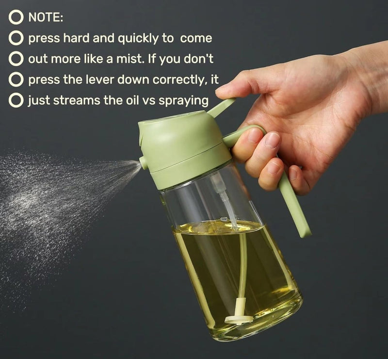 2 in 1 Oil Sprayer and Dispenser Bottle - 400ml