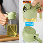 2 in 1 Oil Sprayer and Dispenser Bottle - 400ml