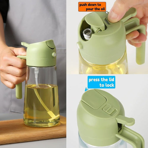 2 in 1 Oil Sprayer and Dispenser Bottle - 400ml