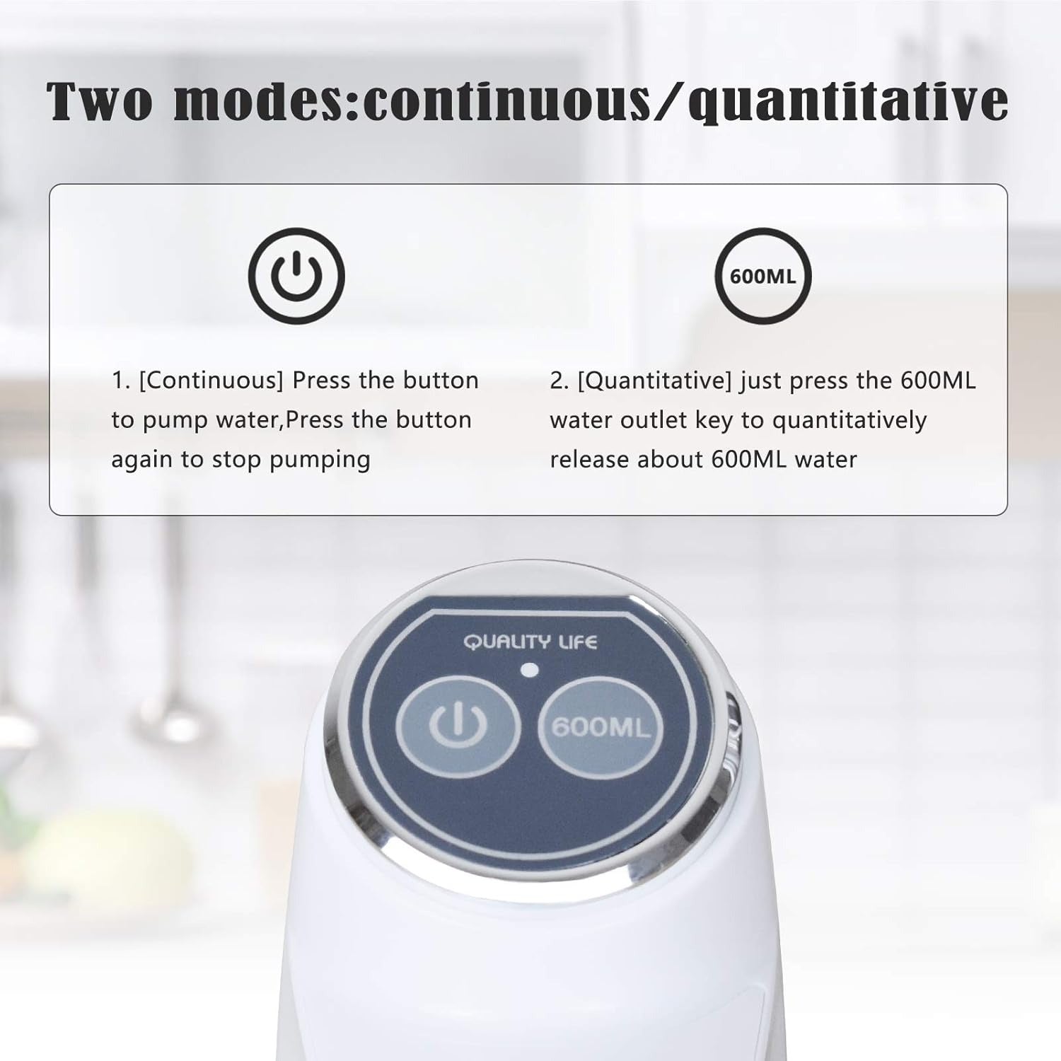 Water Bottle Pump - USB Charging Automatic Drinking Water Pump Portable Electric Water Dispenser Water Bottle Switch