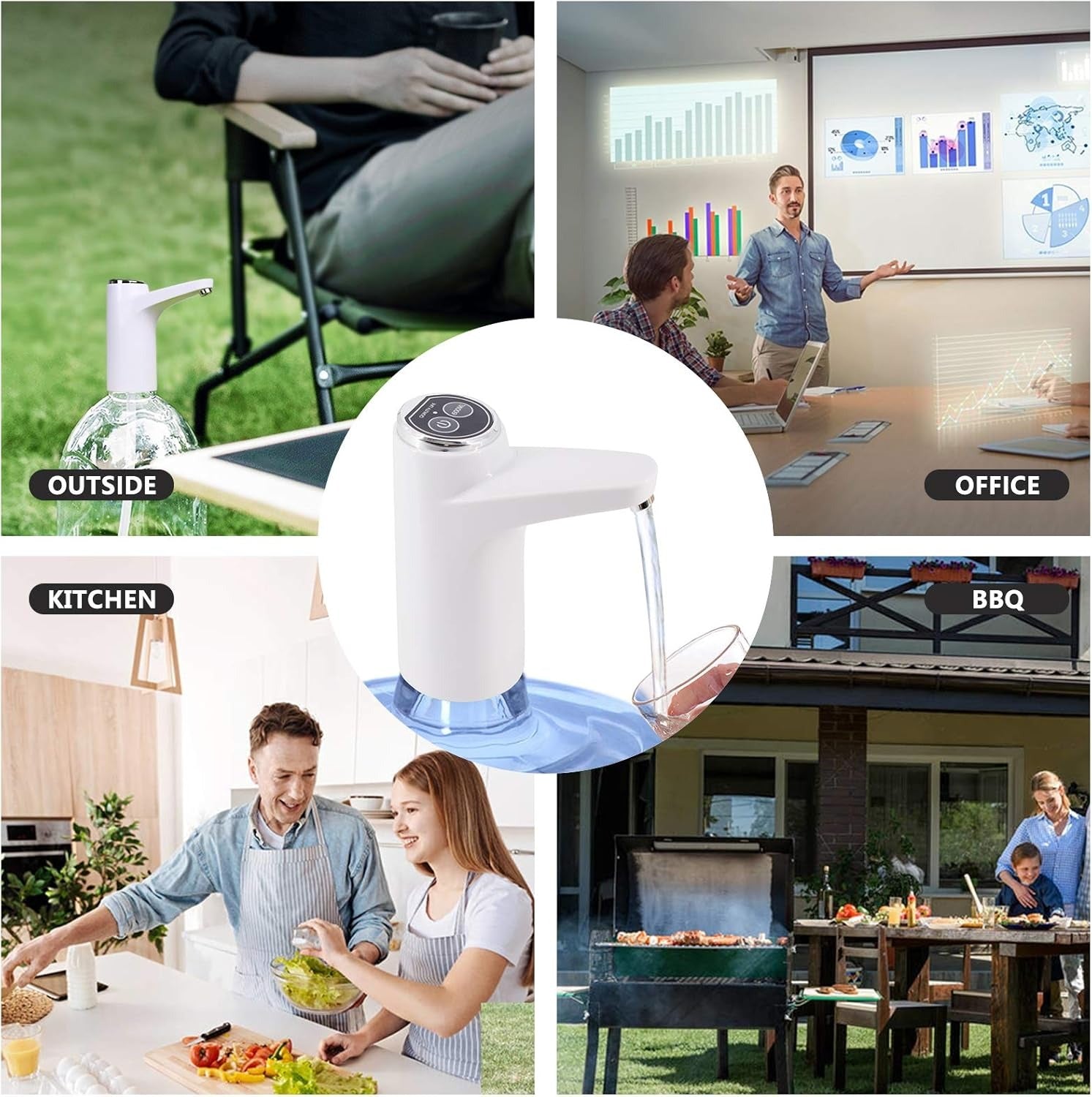 Water Bottle Pump - USB Charging Automatic Drinking Water Pump Portable Electric Water Dispenser Water Bottle Switch