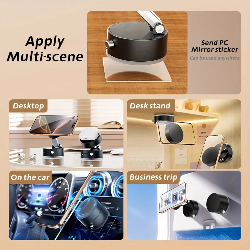 Vacuum Suction Magnetic Phone Holder - Universal Compatibility, Lightweight Design