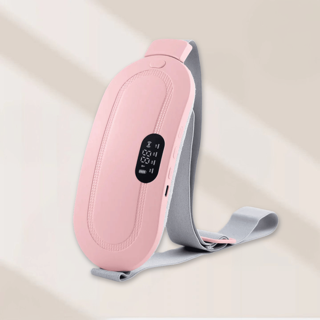 Digital Menstrual Cramp Relief Heating Belt with Vibration | 3 Heat Levels & 4 Massage Modes