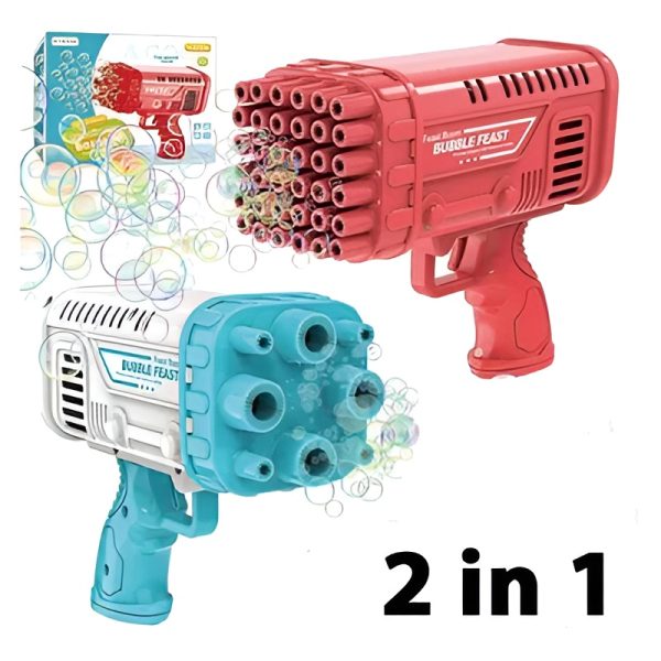 Automatic Bubble Gun Machine – Electric Bubble Blaster Toy with Multiple Holes, Portable Bubble Maker for Kids Outdoor Fun