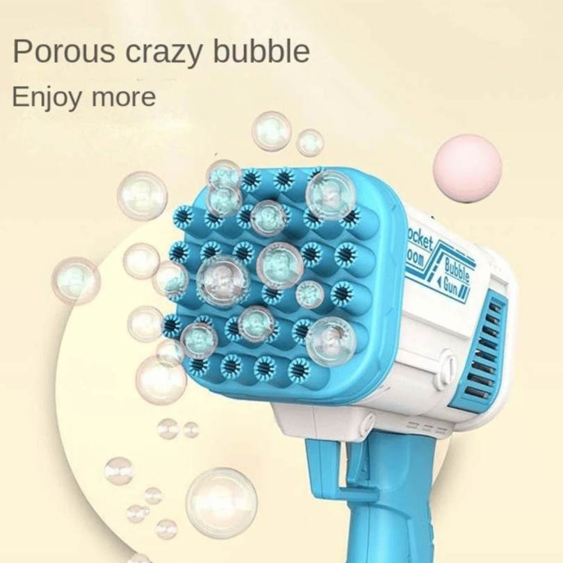 Automatic Bubble Gun Machine – Electric Bubble Blaster Toy with Multiple Holes, Portable Bubble Maker for Kids Outdoor Fun