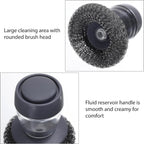 Steel Wire Scrubber with Liquid Soap Dispenser – Kitchen Cleaning Brush