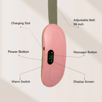 Digital Menstrual Cramp Relief Heating Belt with Vibration | 3 Heat Levels & 4 Massage Modes
