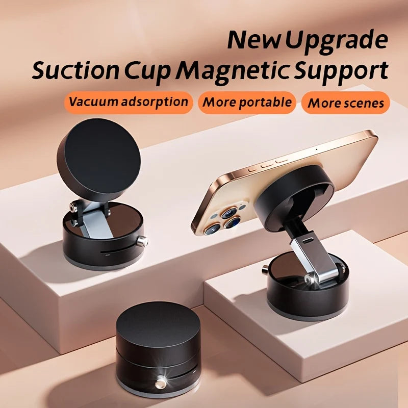 Vacuum Suction Magnetic Phone Holder - Universal Compatibility, Lightweight Design