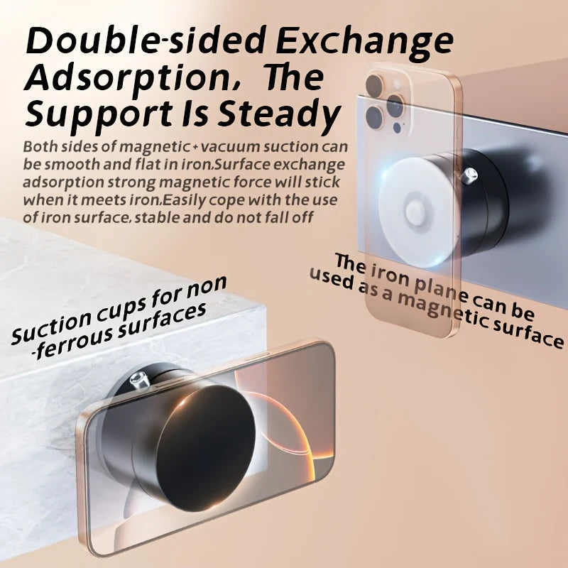Vacuum Suction Magnetic Phone Holder - Universal Compatibility, Lightweight Design