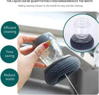 Steel Wire Scrubber with Liquid Soap Dispenser – Kitchen Cleaning Brush