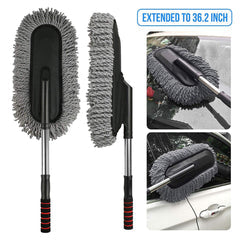 Car Wash Cleaning Brush Duster Dust Wax Mop Microfiber Telescoping Dusting Tool