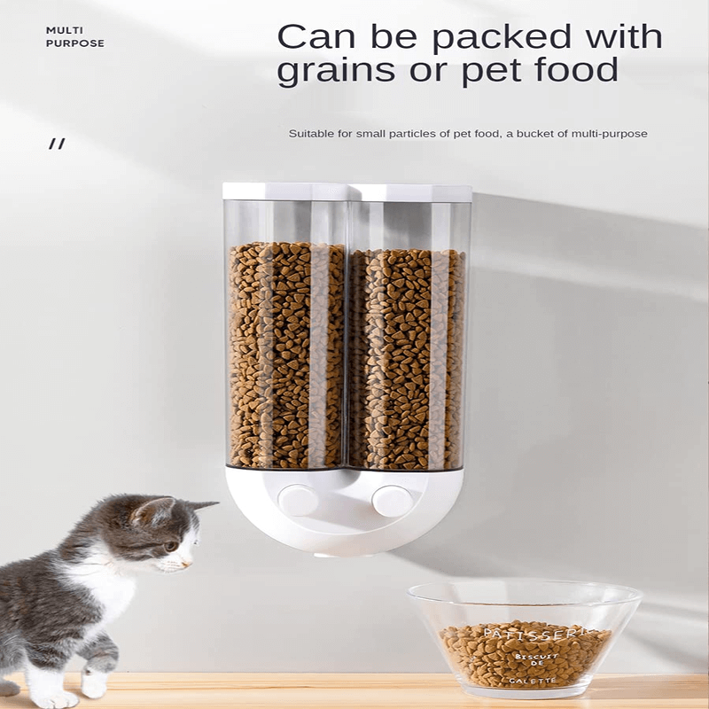 Wall-mounted Food Storage | Cereals Dispenser Press Grain Storage Tank Multi Color Push Buttons