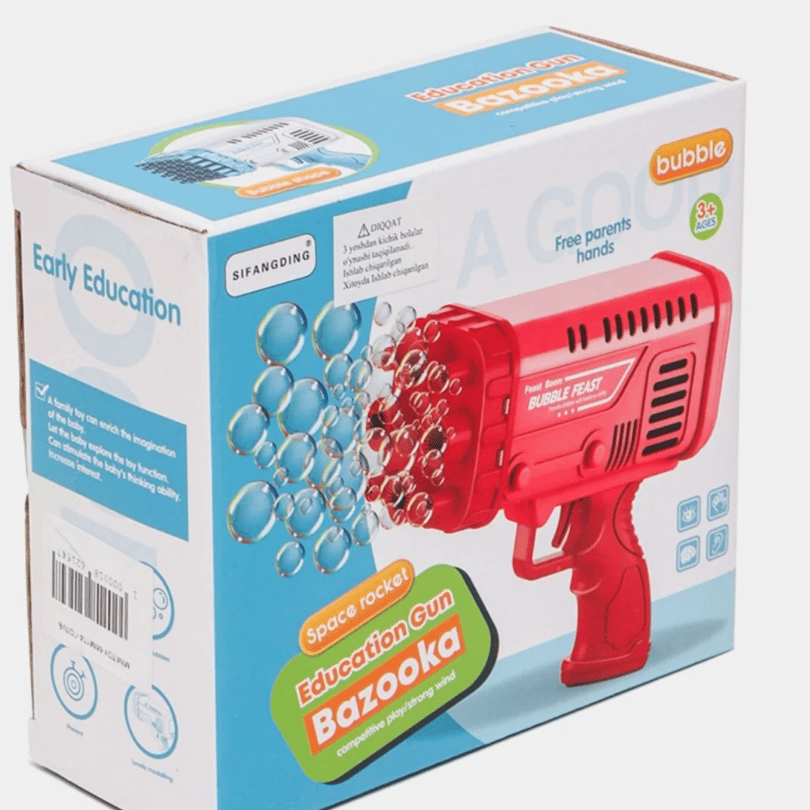 Automatic Bubble Gun Machine – Electric Bubble Blaster Toy with Multiple Holes, Portable Bubble Maker for Kids Outdoor Fun