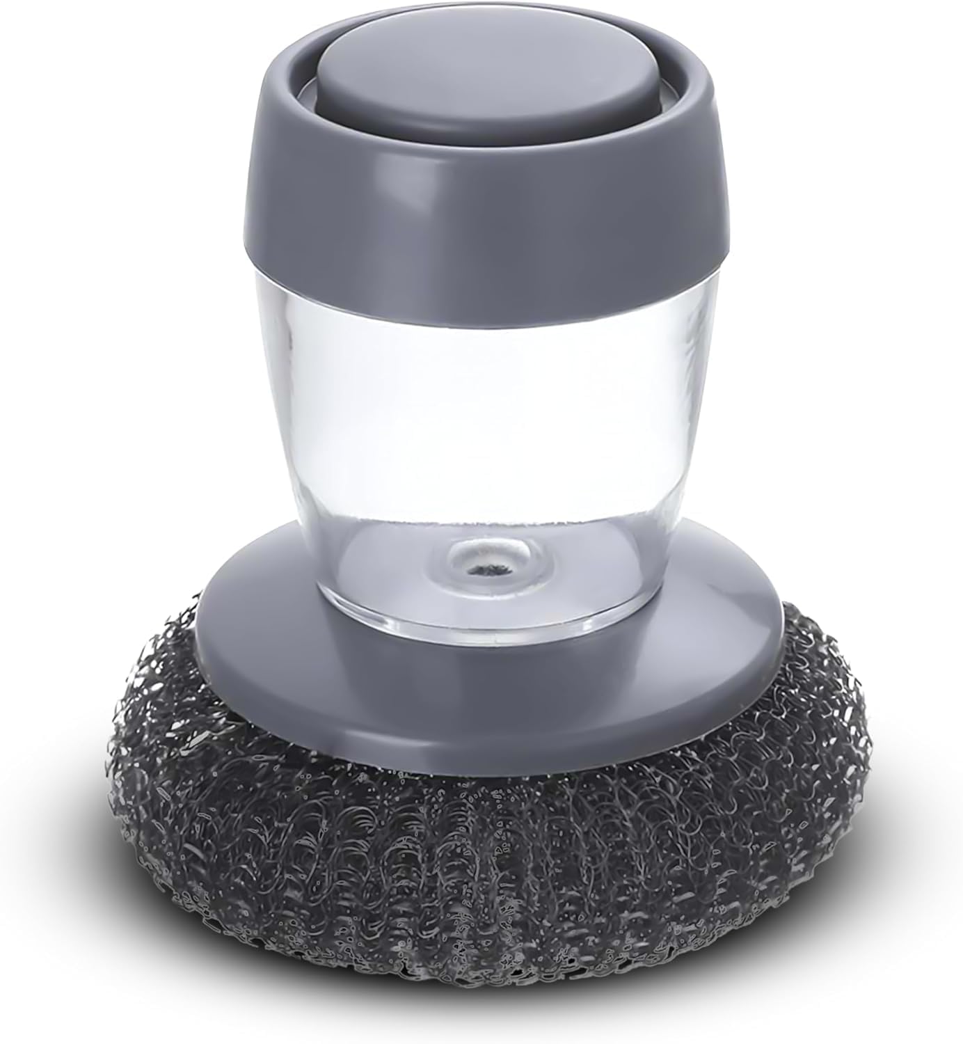Steel Wire Scrubber with Liquid Soap Dispenser – Kitchen Cleaning Brush
