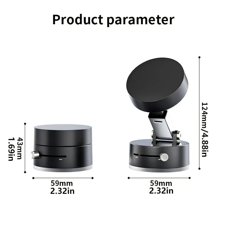 Vacuum Suction Magnetic Phone Holder - Universal Compatibility, Lightweight Design