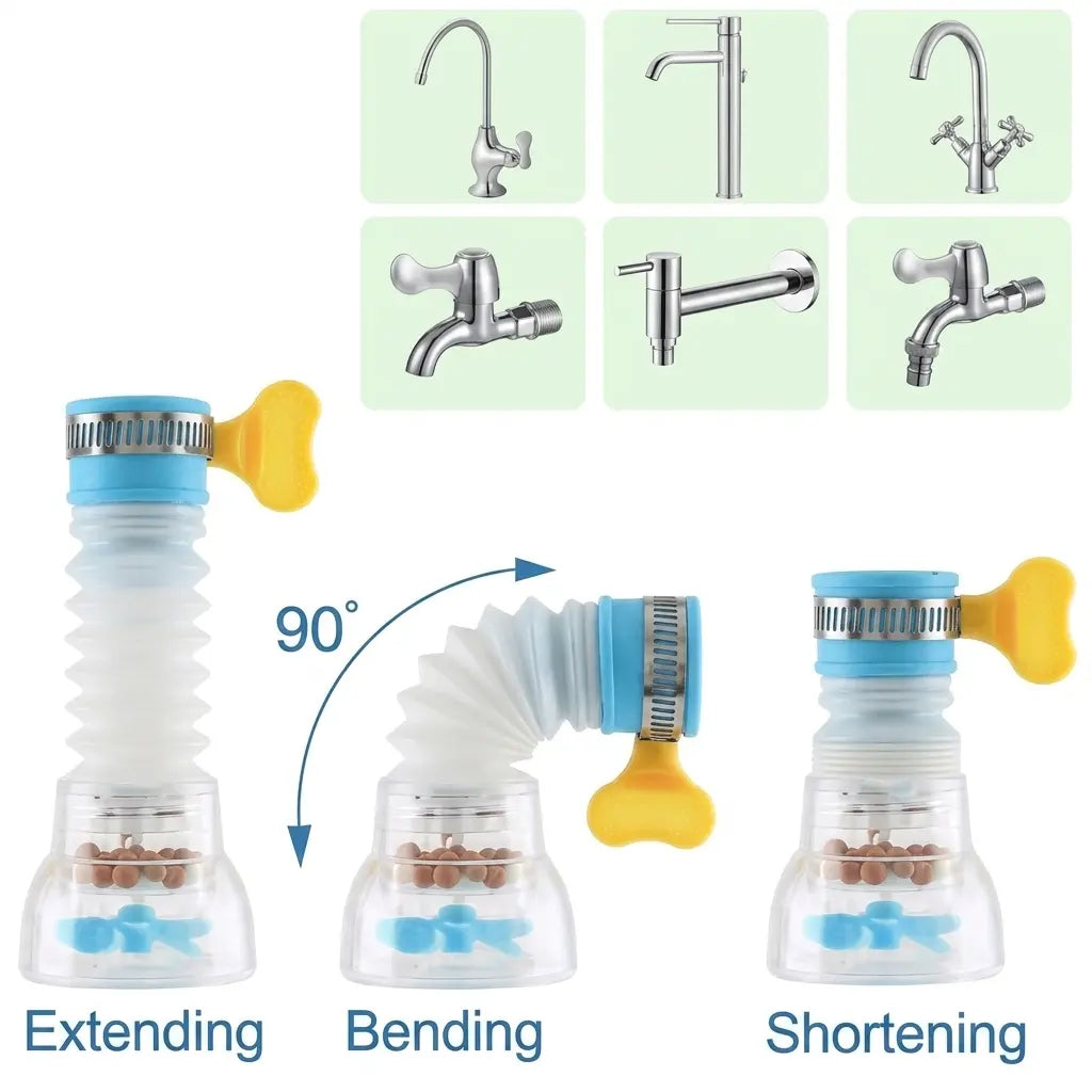 360° Rotating Faucet Extender | Water-Saving Tap Aerator with 3 Spray Modes for Kitchen & Bathroom