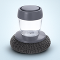 Steel Wire Scrubber with Liquid Soap Dispenser – Kitchen Cleaning Brush