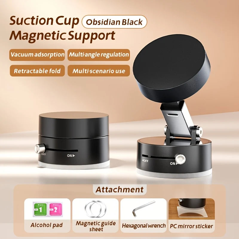 Vacuum Suction Magnetic Phone Holder - Universal Compatibility, Lightweight Design