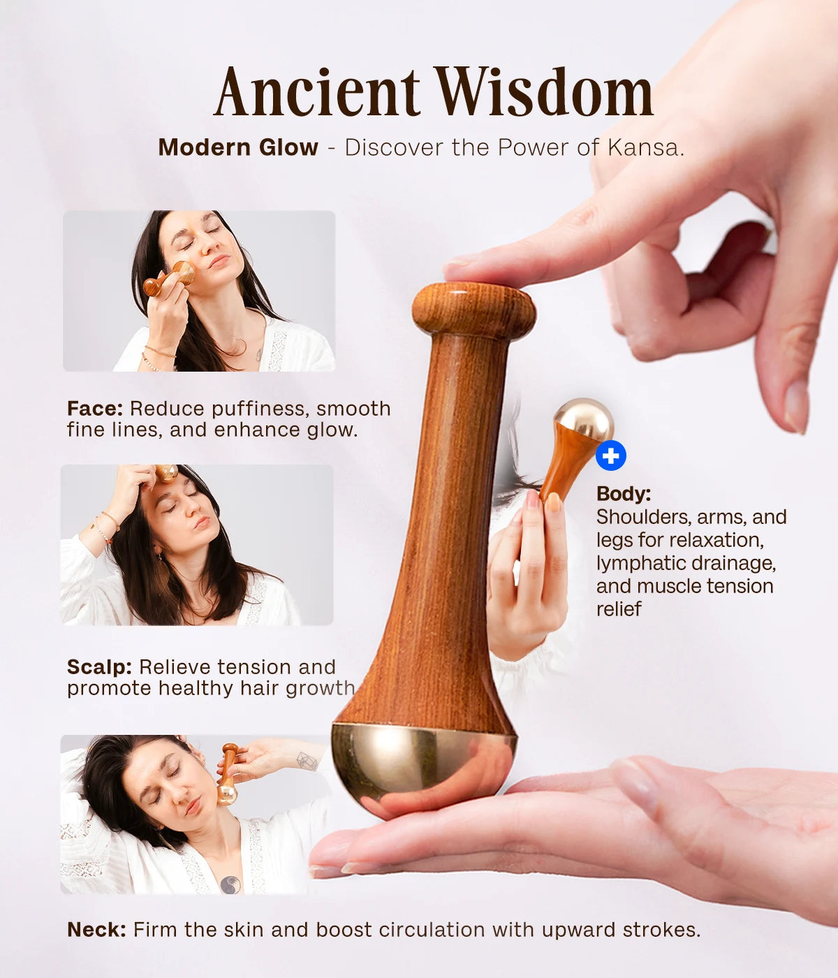 Natural Kansa Wand Facial & Body Massager