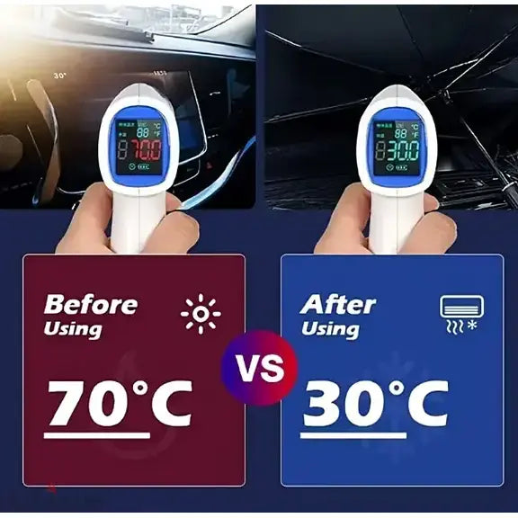Foldable Car Windshield Umbrella Sunshade | UV Protection & Heat Blocker for All Vehicles