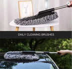 Car Wash Cleaning Brush Duster Dust Wax Mop Microfiber Telescoping Dusting Tool