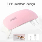 SUNmini Portable 6W Mini UV Lamp 60/120s Timer UV Resin 6 LED Curing Light USB Charge for Resin Art | Nail Art
