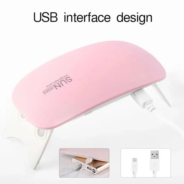 SUNmini Portable 6W Mini UV Lamp 60/120s Timer UV Resin 6 LED Curing Light USB Charge for Resin Art | Nail Art