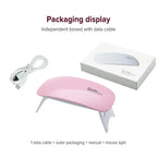 SUNmini Portable 6W Mini UV Lamp 60/120s Timer UV Resin 6 LED Curing Light USB Charge for Resin Art | Nail Art